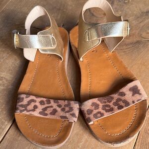 Cat & Jack Gold and Brown Kids Sandals